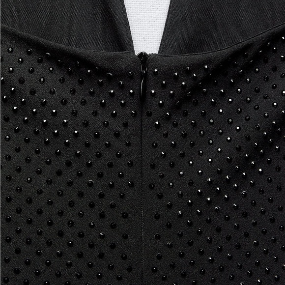 Zara limited edition celebs style rhinestone effect midi dress - Picture 8 of 9